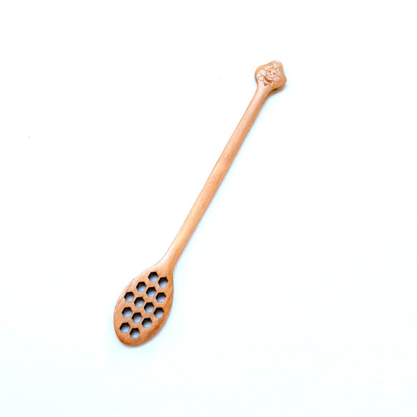 Bamboo Honey Dipper Drizzle Stick Natural Oval