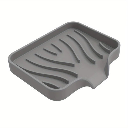 Silicone Soap Dish Reusable Soap Holder Light Gray