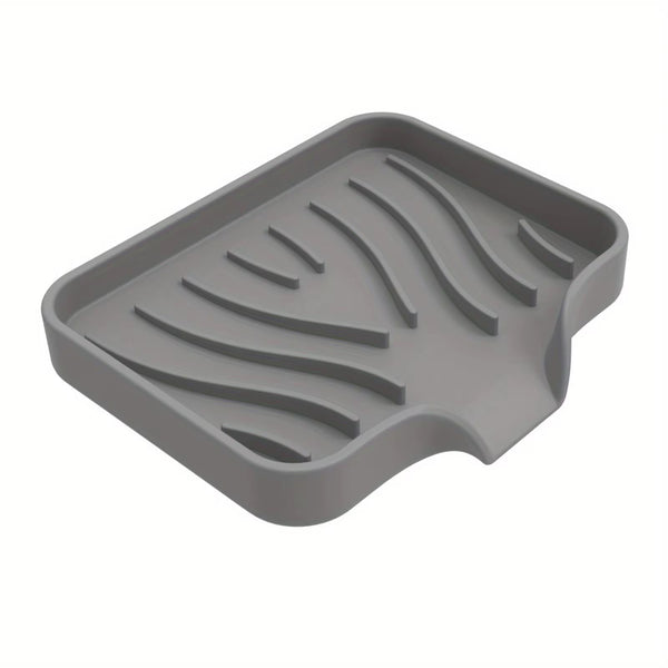 Silicone Soap Dish Reusable Soap Holder Light Gray