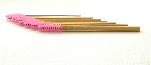 Bamboo Mascara Wands Eco-Friendly Pack of 25 Pink
