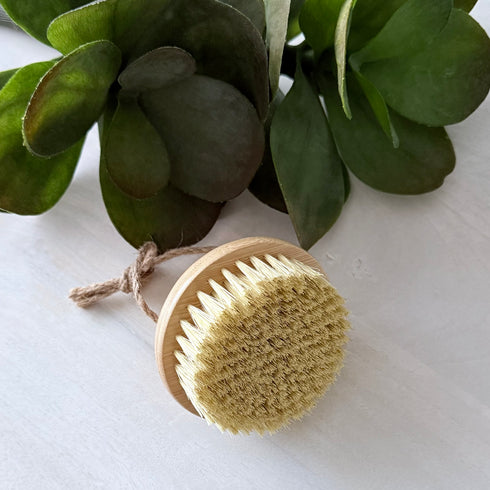 Round Dry Body Brush with String - Sisal