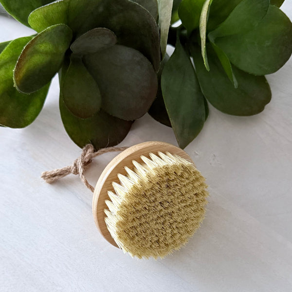 Round Dry Body Brush with String - Sisal