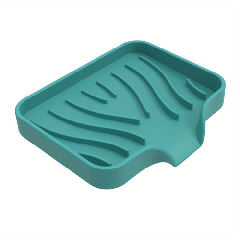 Silicone Soap Dish Reusable Soap Holder Dark Teal