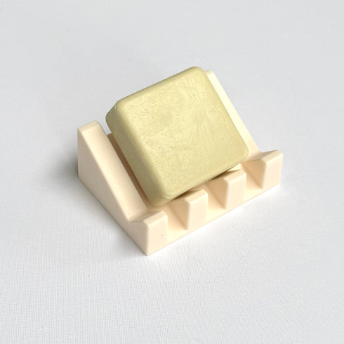 Silicone Soap Dish Angled Self-Draining Cream
