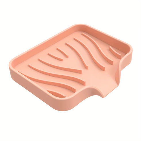 Silicone Soap Dish Reusable Soap Holder Pink