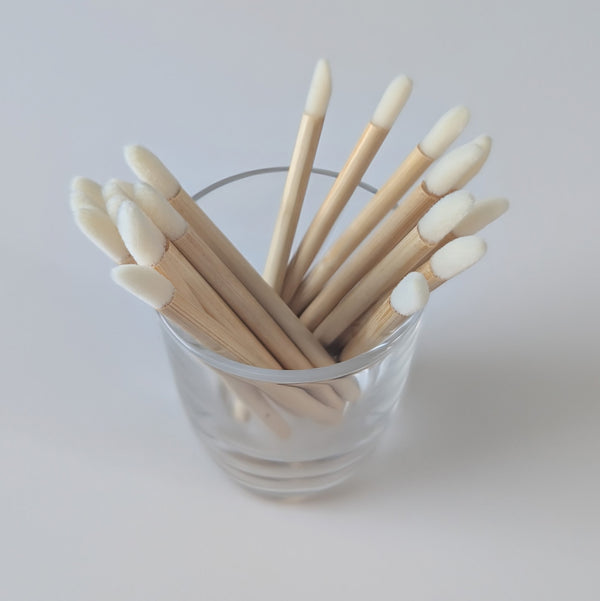 Disposable Bamboo Flock Tip Lipstick Brush Applicators