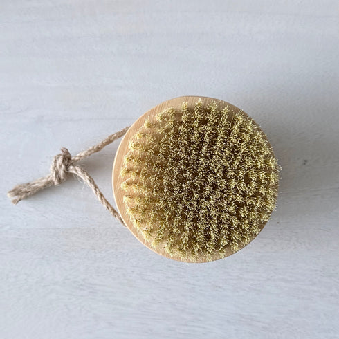 Round Dry Body Brush with String - Sisal