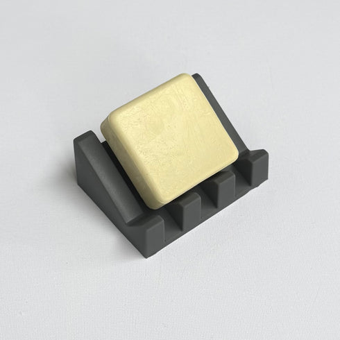 Silicone Soap Dish Angled Self-Draining Dark Gray