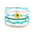Waxed Cord Beaded Summer Boho Bracelet Sets