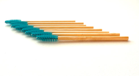 Bamboo Mascara Wands Eco-Friendly Pack of 25 Teal