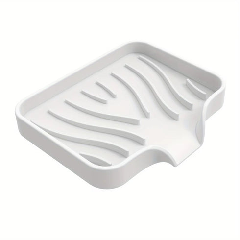 Silicone Soap Dish Reusable Soap Holder White