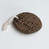 Natural Lava Pumice Stone with Cotton Hanging String Brown