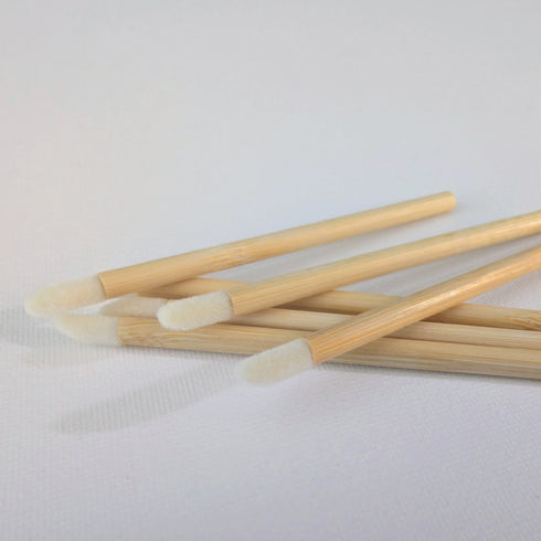Disposable Bamboo Flock Tip Lipstick Brush Applicators