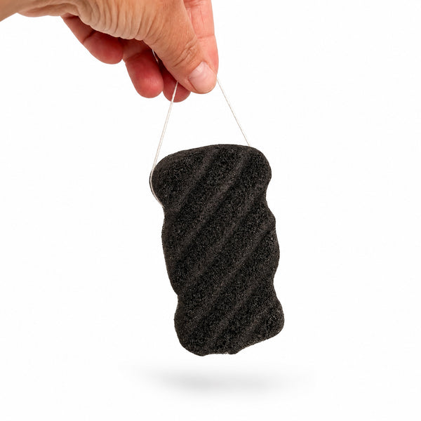 Natural Organic Konjac Body Sponge | Charcoal