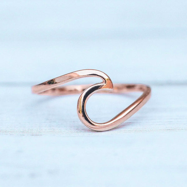 Pura Vida Wave Ring - Rose Gold