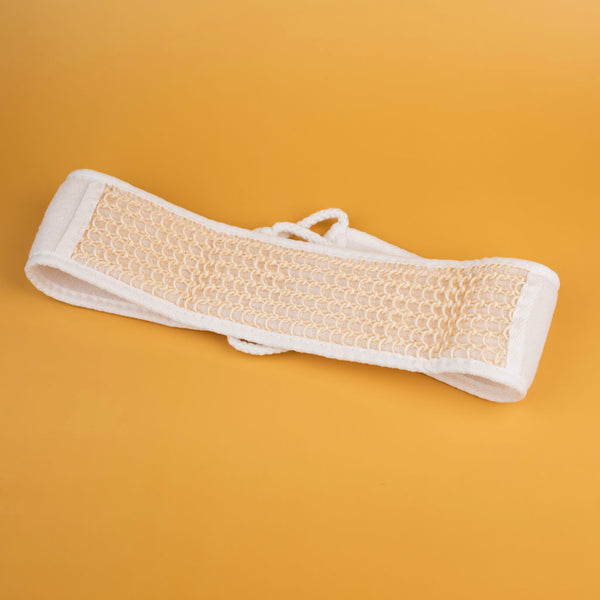 Natural Cotton Hemp Back Scrubber Belt – Exfoliating Loofah