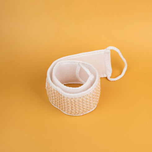 Natural Cotton Hemp Back Scrubber Belt – Exfoliating Loofah