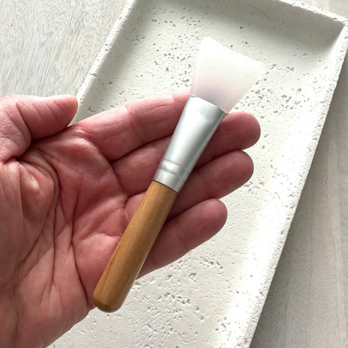 Mini Spa Face Mask Applicator – Silicone & Wood