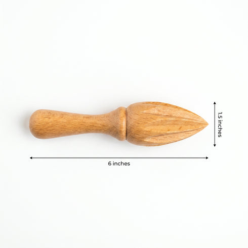 Manual Lemon Squeezer - Hand-Carved Wooden Citrus Reamer