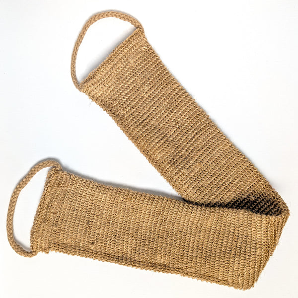 Natural Jute Back Scrubber Belt – Eco Exfoliating Shower Strap