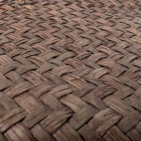 Mini Woven Seagrass Tote – Natural & Brown (Kids' Size)