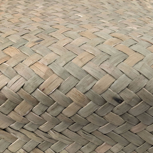 Mini Woven Seagrass Tote – Natural & Brown (Kids' Size)