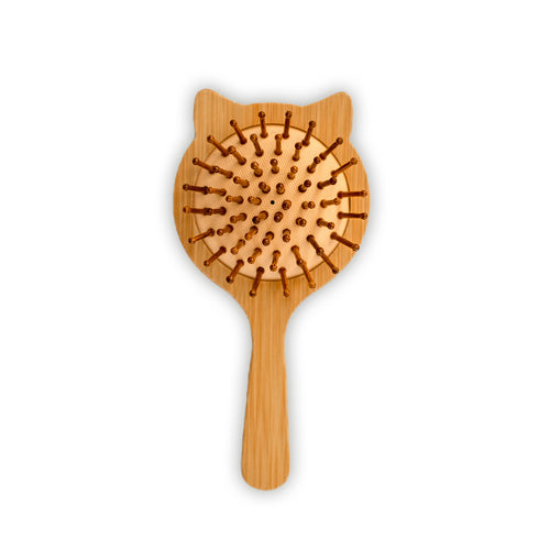 Kitten Shaped Bamboo Hair Brush for Girls