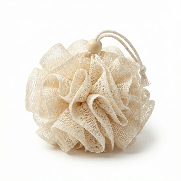 Natural Ramie Mesh Bath Pouf – Eco Shower Sponge