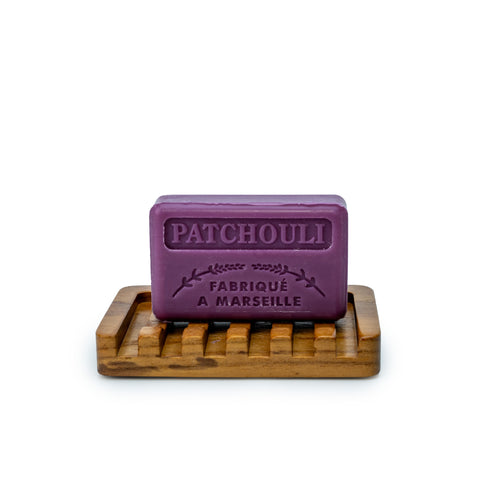 teak wood soap dish - waterfall