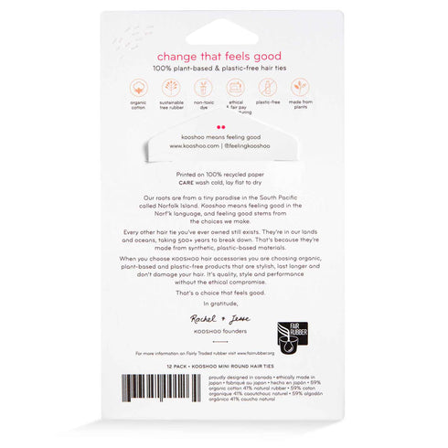 KOOSHOO Plastic-Free Round Hair Ties