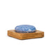Eco-Friendly Bamboo Soap Dish - Natural Ribbed Design