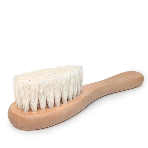 Natural Wooden Baby Hair Brush with Goat Bristles