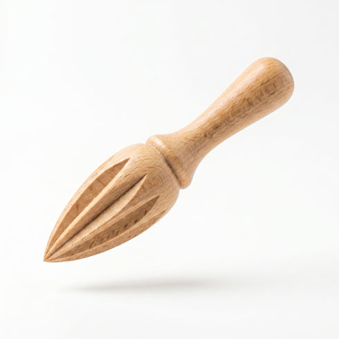 Manual Lemon Squeezer - Hand-Carved Wooden Citrus Reamer