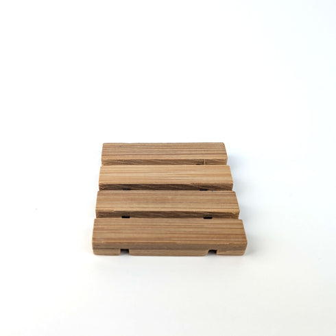 Bamboo Square Skid Soap Dish (Wholesale)