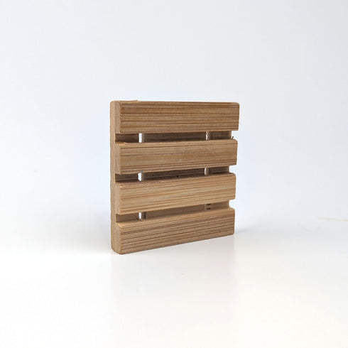 Bamboo Square Skid Soap Dish (Wholesale)