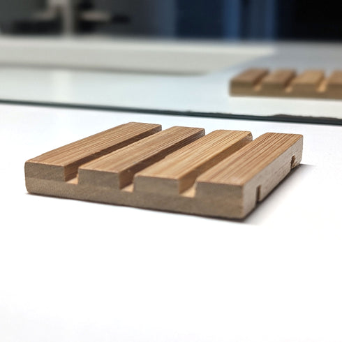 Bamboo Square Skid Soap Dish (Wholesale)