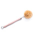 bamboo & sisal long handle dish scrub brush wholesale