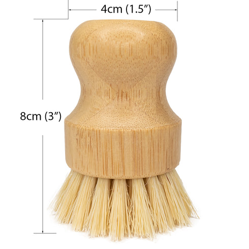 bamboo dish scrub brush - eco friendly kitchen scrubber wholesale