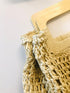 handmade woven straw tote with wooden handles | o'ahu wholesale