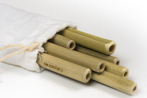 coupleDots Biodegradable Bamboo Drinking Straws - EcoFreax | Think Bigger.
