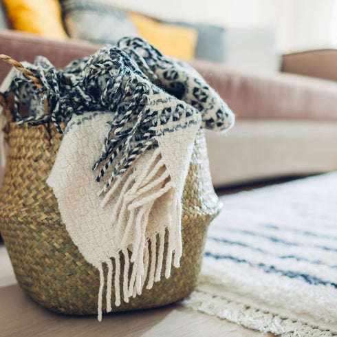 handmade seagrass belly storage basket wholesale