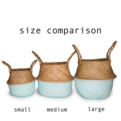 handmade seagrass belly storage basket wholesale