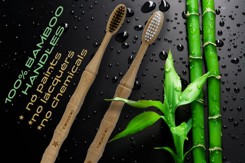 Bamboo Toothbrush Set - Medium Hardness (Set of 4) wholesale