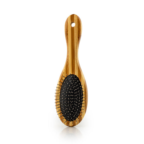 wooden double-sided dog grooming brush