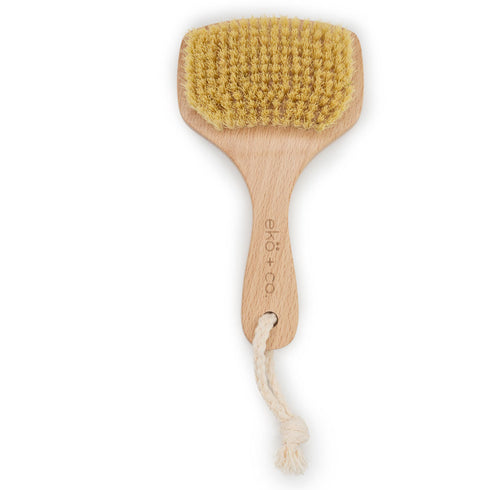 sisal bristles dry body brush with handle - dry brushing skin