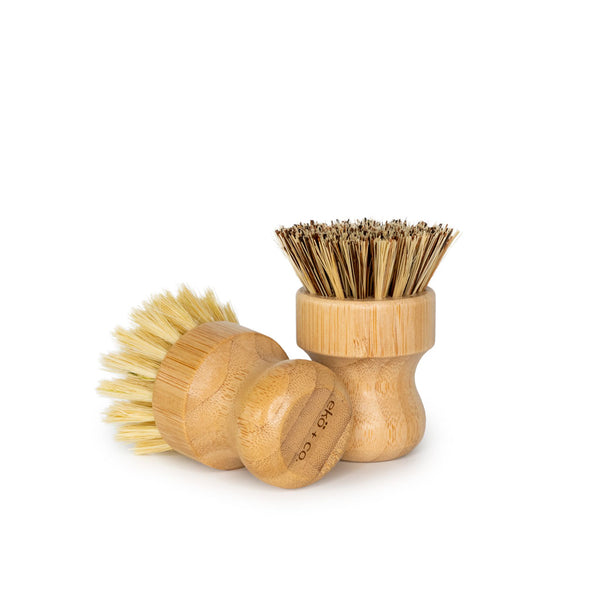 bamboo dish scrub brush - eco friendly kitchen scrubber wholesale