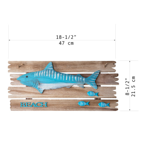 Nautical Beach Decoration Wall Decor Board - Blue Fish