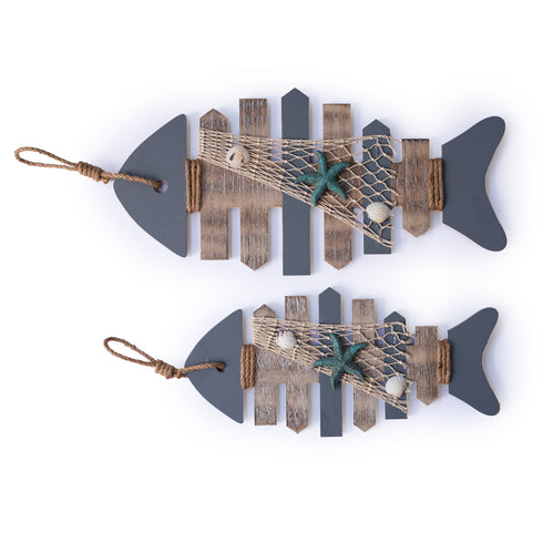 "fish skeleton" wooden nautical wall decor wholesale