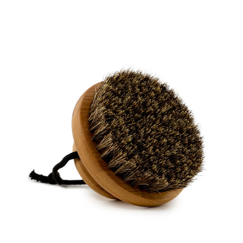 wooden dry body brush - horse hair bristles
