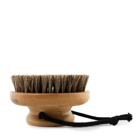 wooden dry body brush - horse hair bristles